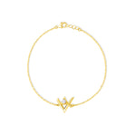 Load image into Gallery viewer, 18K Real Gold V Stone Bracelet
