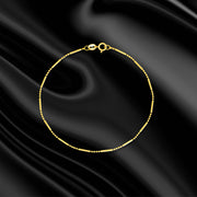 18K Real Gold Thin Seed Bracelet