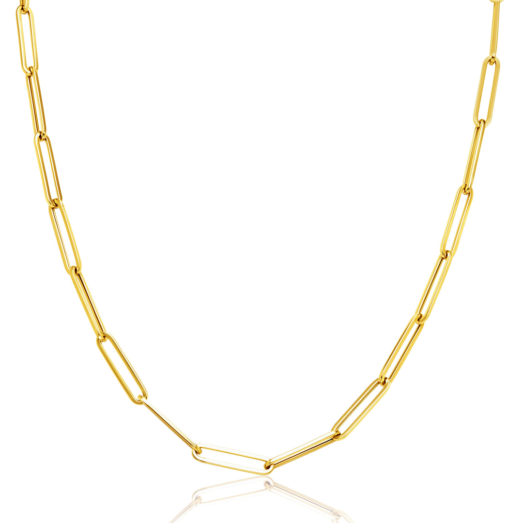 18K Real Gold Linked Chain