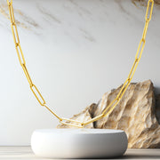 18K Real Gold Linked Chain