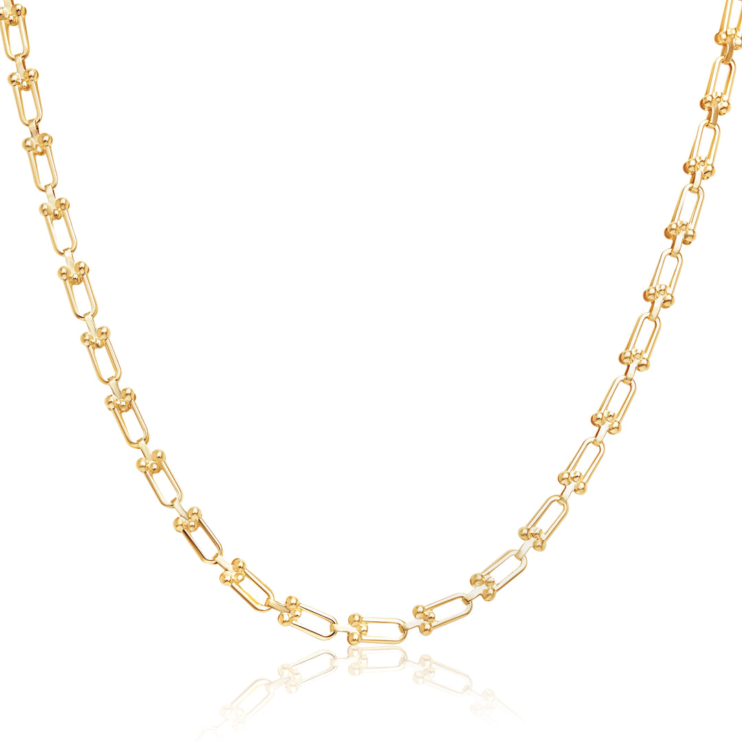 18K Real Gold U-Linked Chain
