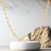 18K Real Gold U-Linked Chain