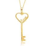 Load image into Gallery viewer, 18K Real Gold Love Key Necklace

