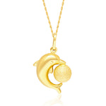 Load image into Gallery viewer, 18K Real Gold Dolphin Ball Necklace
