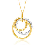 Load image into Gallery viewer, 18K Real Gold 2 Color Circle Necklace
