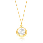 Load image into Gallery viewer, 18K Real Gold Round Religious Necklace
