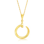 Load image into Gallery viewer, 18K Real Gold Curved Nail Necklace
