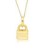 Load image into Gallery viewer, 18K Real Gold Elegant T.F Lock Necklace

