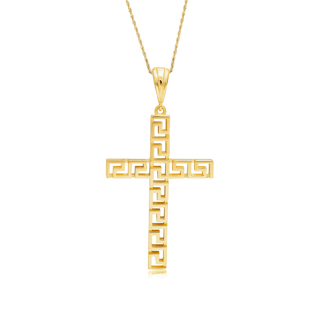 18K Real Gold Cross Necklace