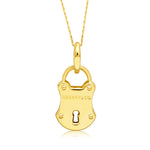Load image into Gallery viewer, 18K Real Gold Lock Necklace
