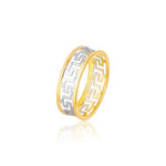 Load image into Gallery viewer, 18K Real Gold 2 Color Round Ring
