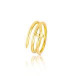Load image into Gallery viewer, 18K Real Gold Round Nail Ring
