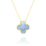 Load image into Gallery viewer, 18K Real Gold V.C Light Blue Necklace
