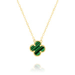 Load image into Gallery viewer, 18K Real Gold V.C Green Necklace