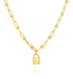 Load image into Gallery viewer, 18K Real Gold Elegant U-Link Lock Necklace
