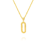 Load image into Gallery viewer, 18K Real Gold Curved Square Necklace
