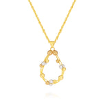 Load image into Gallery viewer, 18K Real Gold Oval Seed Necklace