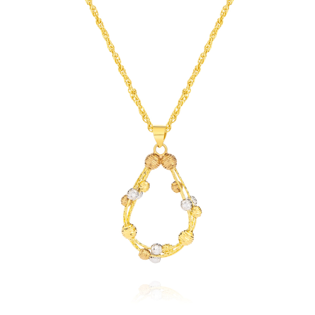 18K Real Gold Oval Seed Necklace