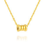 Load image into Gallery viewer, 18K Real Gold Movable Wheel Necklace
