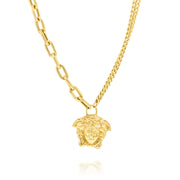 18K Real Gold Elegant V.R.C Necklace