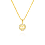 Load image into Gallery viewer, 18K Real Gold Elegant C.H Stone Necklace