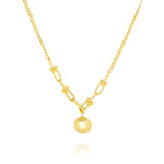 Load image into Gallery viewer, 18K Real Gold U-Linked Ball Necklace
