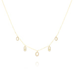 Load image into Gallery viewer, 18K Real Gold Hanging Stone Necklace
