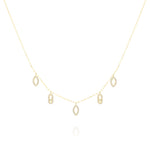 Load image into Gallery viewer, 18K Real Gold Hanging Stone Necklace
