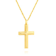 18K Real Gold Cross Necklace