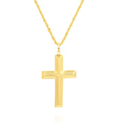 18K Real Gold Jesus Cross Necklace