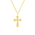 Load image into Gallery viewer, 18K Real Gold White Cross Necklace
