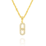 Load image into Gallery viewer, 18K Real Gold Stone Necklace
