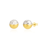 Load image into Gallery viewer, 18K Real Gold 2 Color Ball Stud Earrings
