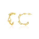 Load image into Gallery viewer, 18K Real Gold U-Link Stud Earrings
