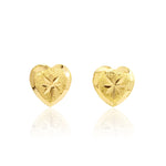 Load image into Gallery viewer, 18K Real Gold Heart Screw Earring Set
