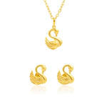 Load image into Gallery viewer, 18K Real Gold Screw Swan Jewelry Set

