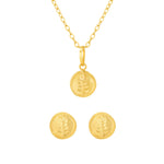 Load image into Gallery viewer, 18K Real Gold Round Screw Jewelry Set
