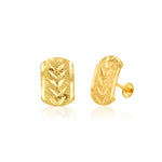 Load image into Gallery viewer, 18K Real Gold Curved Square Screw Earring Set
