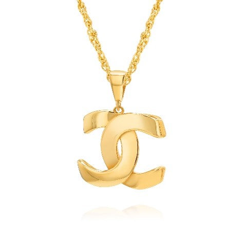 18K Real Gold C.H Necklace