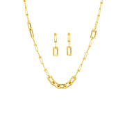 18K Real Gold Elegant Linked Jewelry Set
