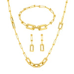 Load image into Gallery viewer, 18K Real Gold Elegant Linked Jewelry Set
