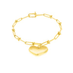 Load image into Gallery viewer, 18K Real Gold Elegant U-Link Heart Jewelry Set
