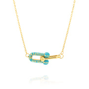 18K Real Gold Elegant U-Linked Jewelry Set