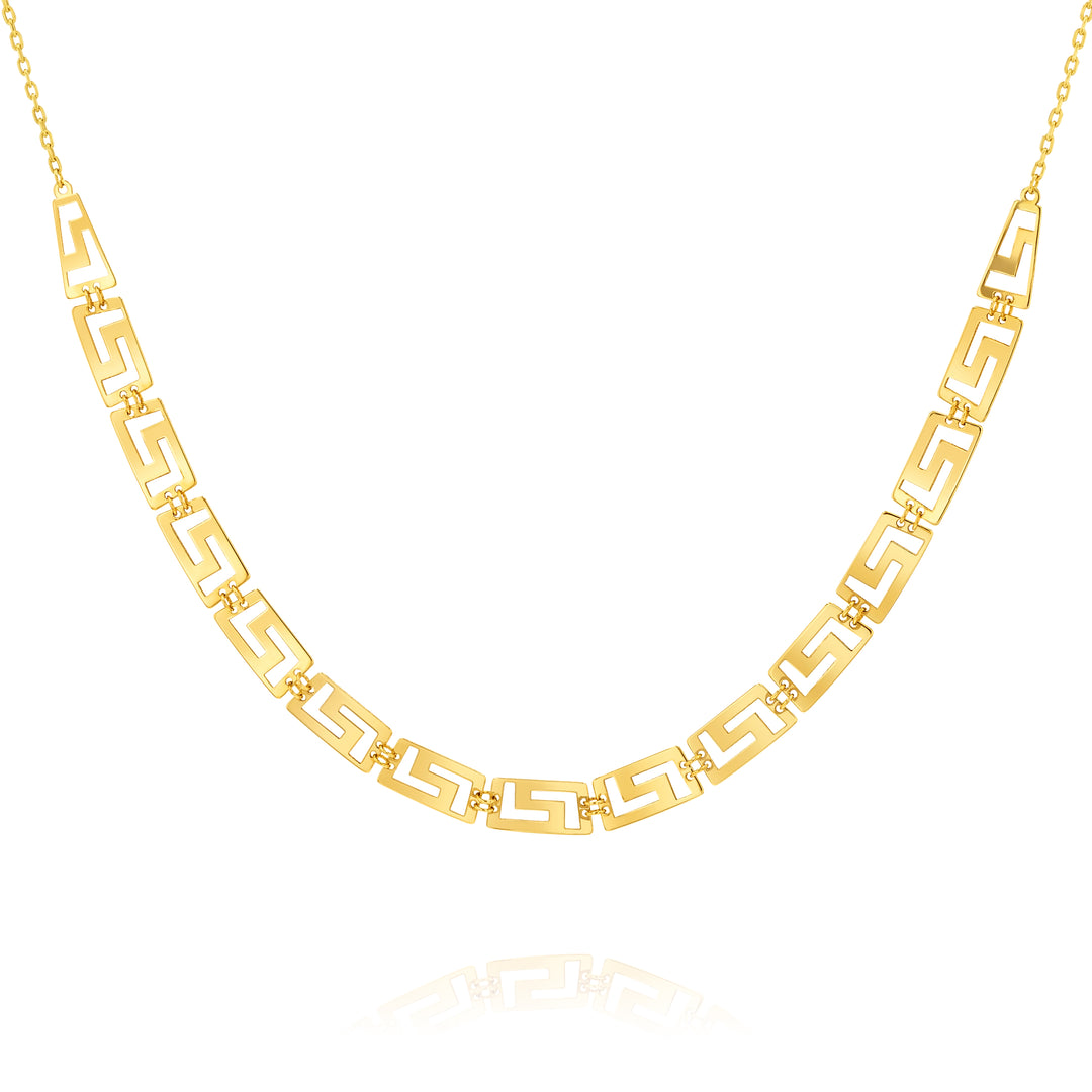 18K Real Gold Elegant Flat Jewelry Set