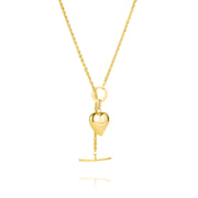 18K Real Gold Heart Jewelry Set