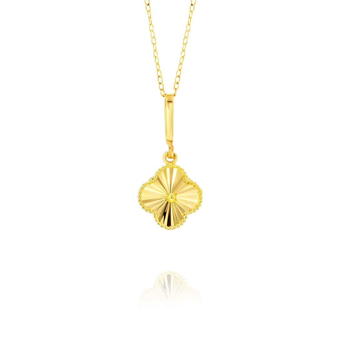 18K Real Gold Elegant Flower Jewelry Set