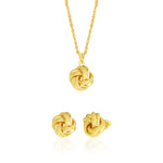 Load image into Gallery viewer, 18K Real Gold Twisted Knot Jewelry Set