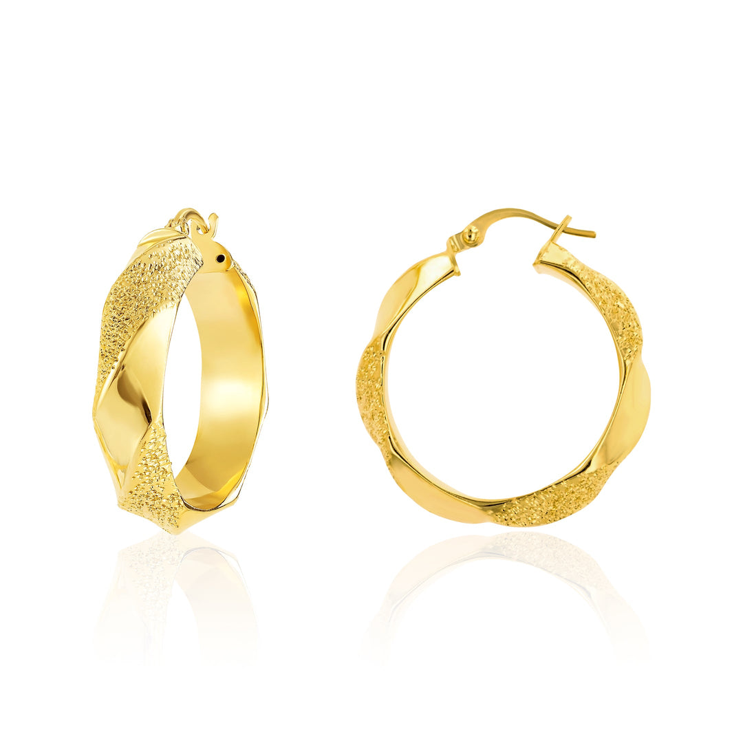 18K Real Gold Round Jewelry Set