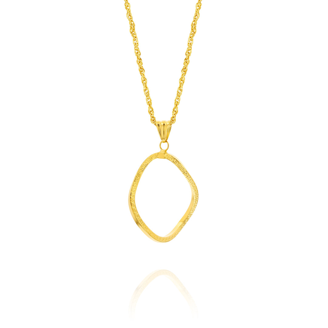 18K Real Gold Twisted Jewelry Set