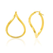 18K Real Gold Twisted Jewelry Set